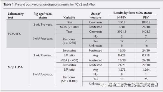 利用接种后仔猪抗体水平评估母源抗体干扰和疫苗免疫效果